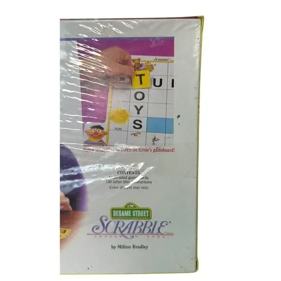 Sesame Street Kids Scrabble Game by Milton Bradley 1992 Vintage Game New Sealed - Picture 9 of 12